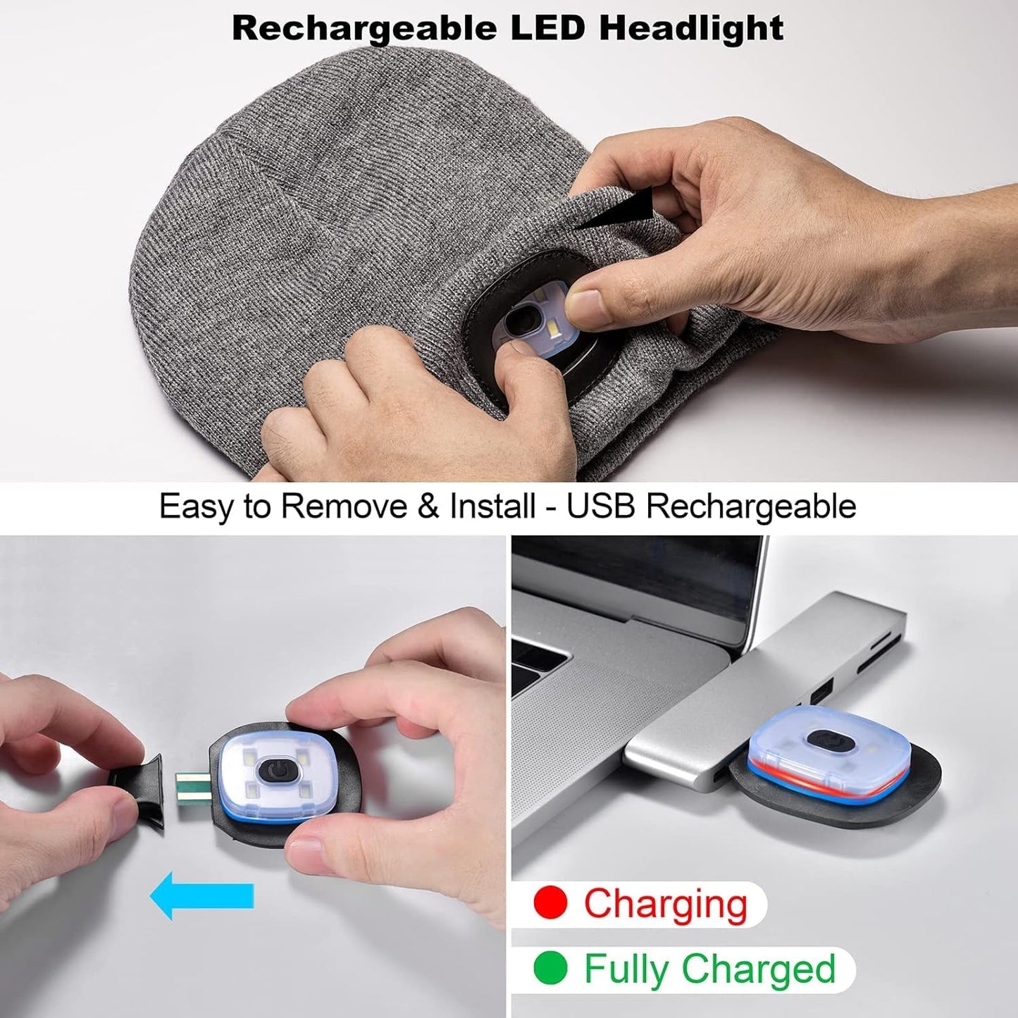 "Stay warm and shine bright this winter! π Check out our LED Lighted Beanie - the perfect unisex knitted hat with a rechargeable headlamp! π Great tech gift for dads, men, and outdoor lovers! π§’π‘ #WinterEssentials #TechGifts"