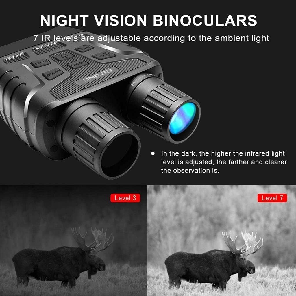 B1 Night Vision Goggles Binoculars with LCD Screen, Infrared (IR) Digital Camera, Dual Photo + Video Recording for Spotting, Hunting, Tracking up to 300 Meters (Black)