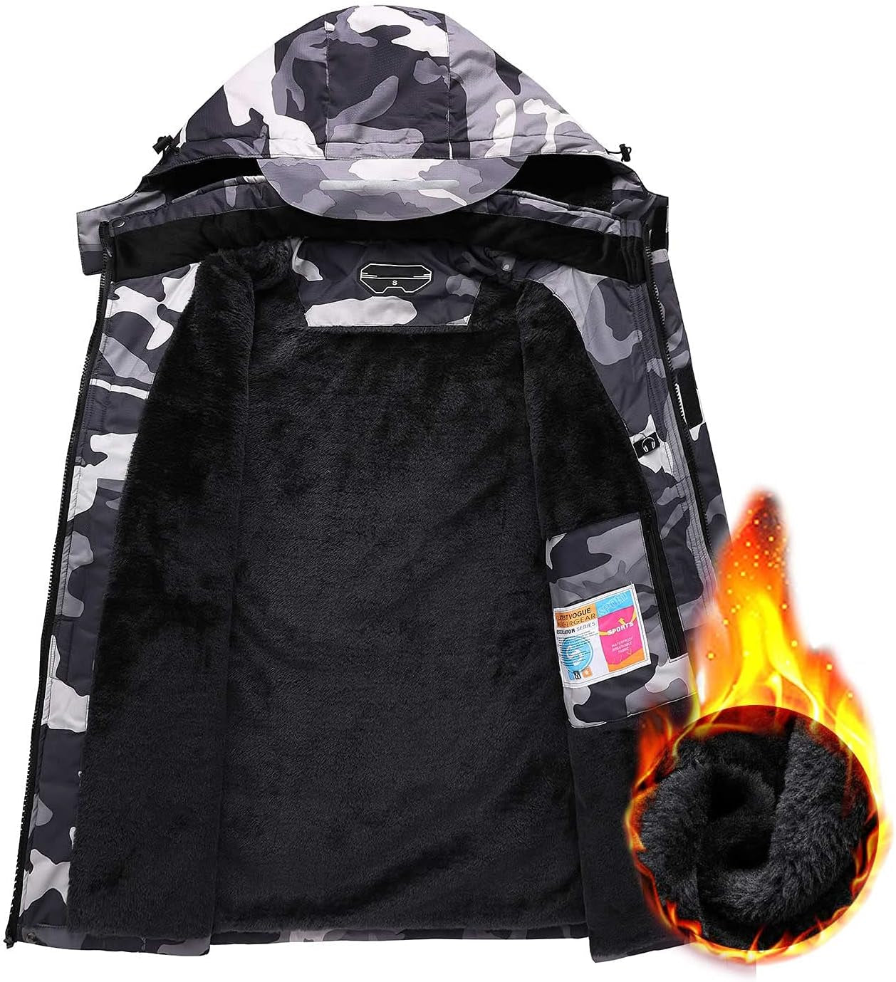 Mens Mountain Waterproof Ski Snow Jacket Windproof Raincoat Winter Warm Hooded Coat