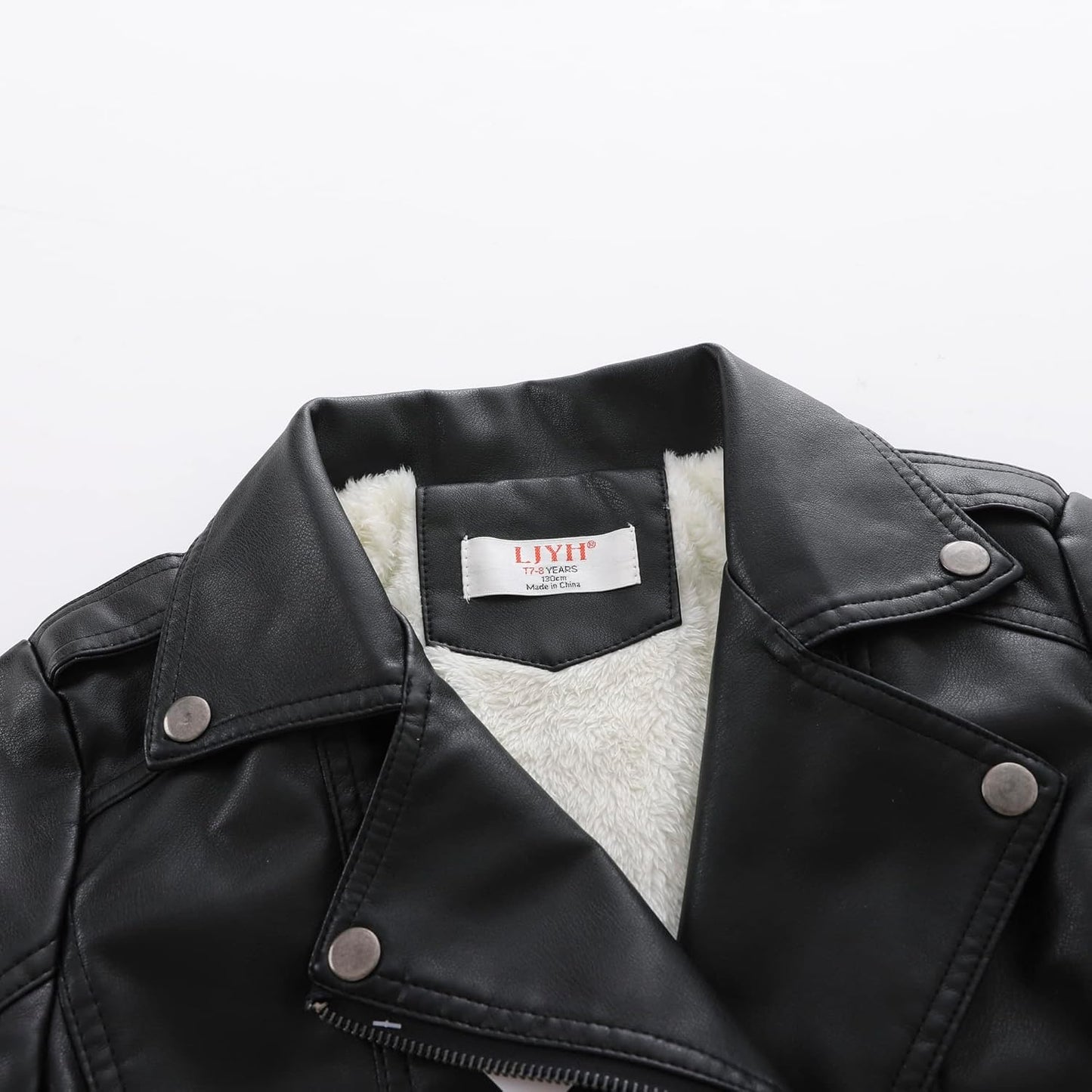 Children Collar Motorcycle Faux Leather Coats Kids Bomber PU Soft Leather Jackets