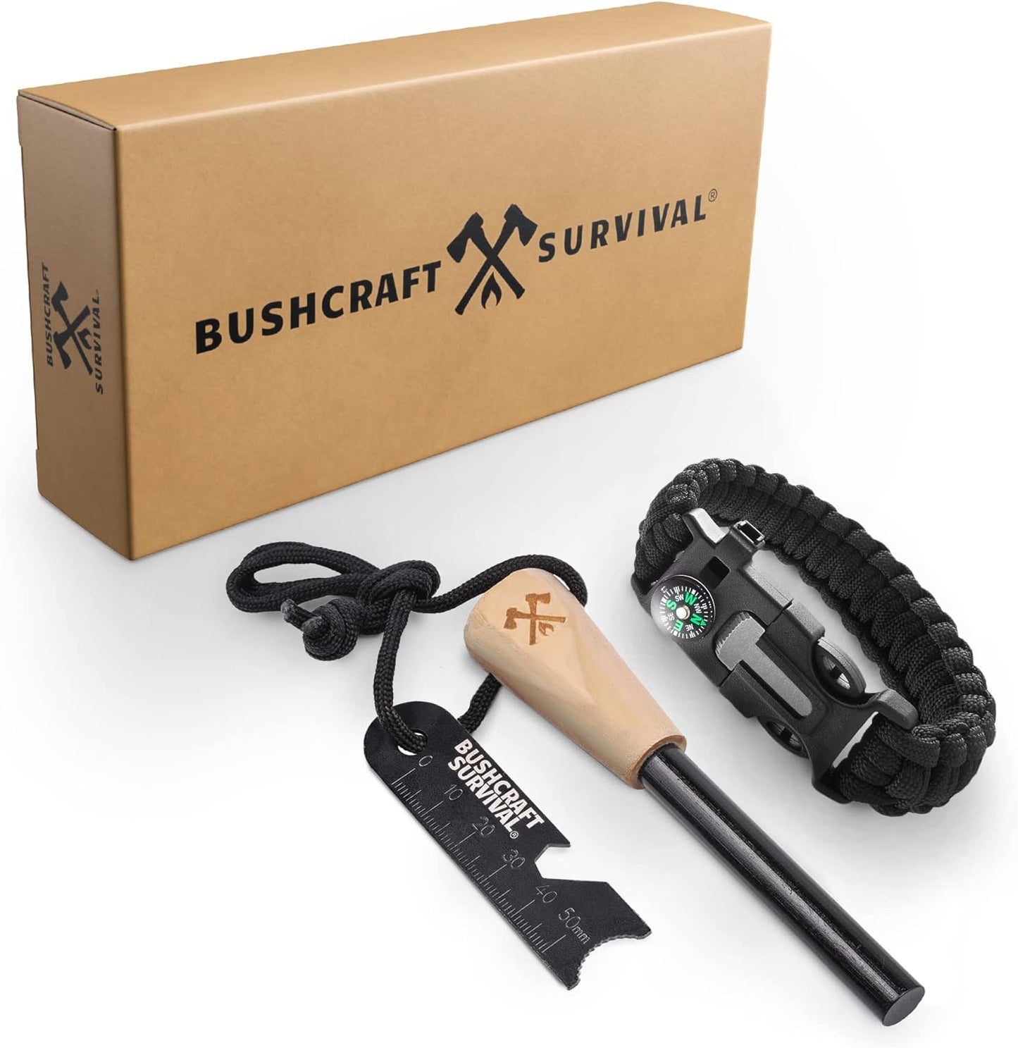 Start your fire fast! - Ferro Rod Fire Starter Kit & Backpacking Multitool | Flint and Steel Striker | Waterproof Magnesium Farrow Rod Tool & Firestarter for Campfires
