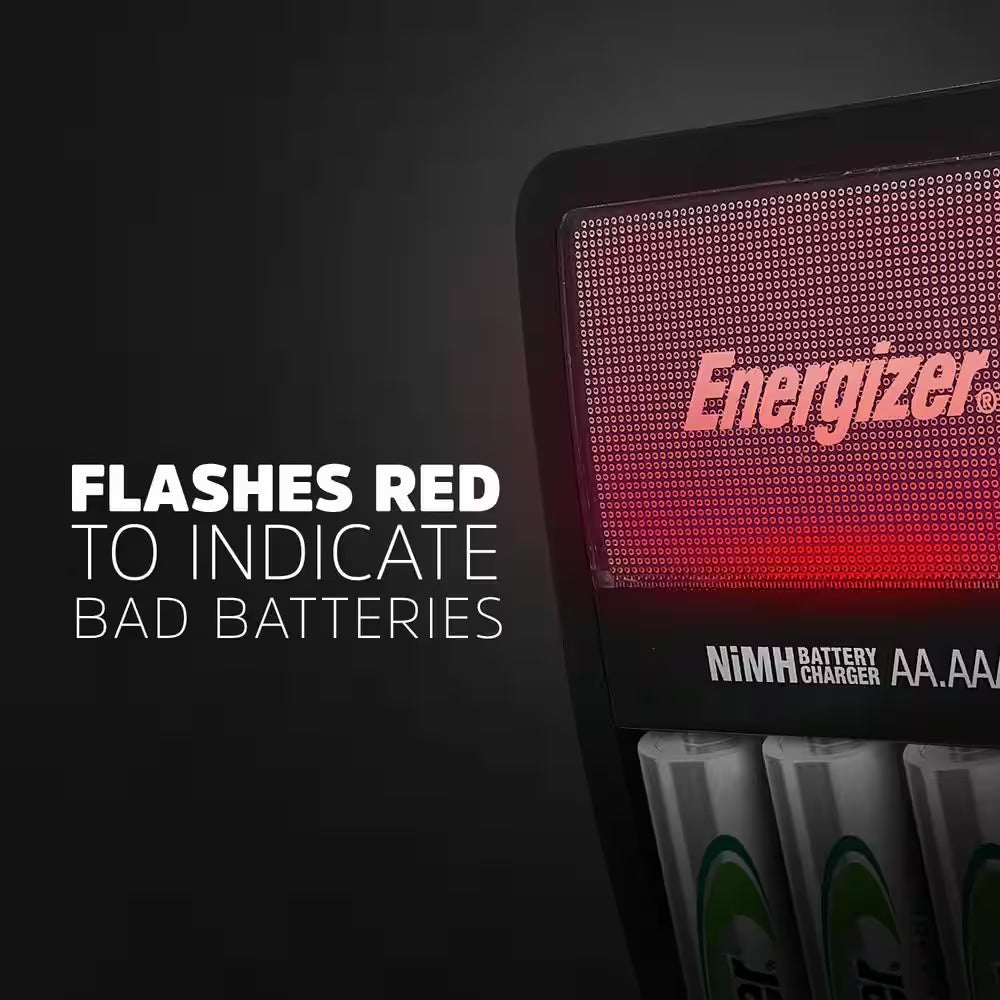 Efficient Energizer Recharge Value Charger for AA and AAA NiMH Batteries - Fast and Safe Charging Solution