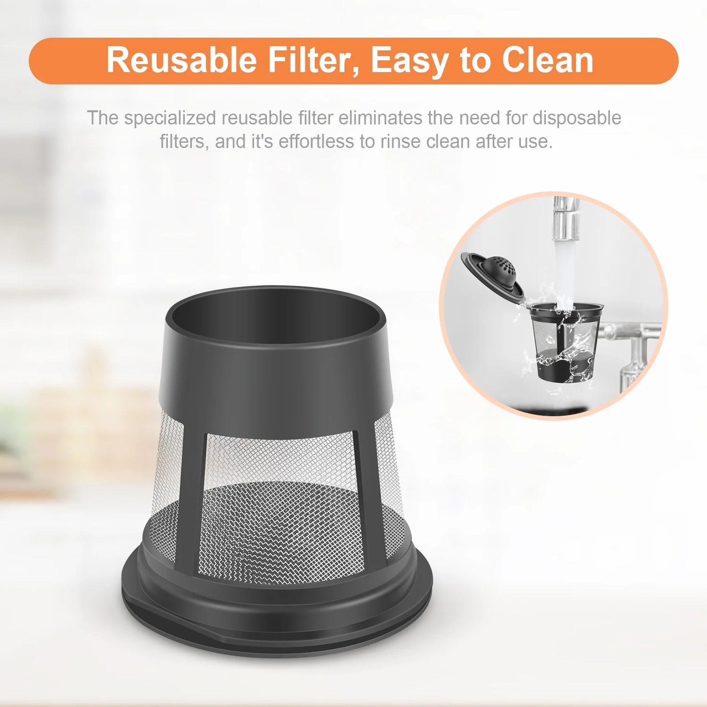 Portable Coffee Maker Single Serve Coffee Maker Mini Espresso Machine Reusable Coffee Filter