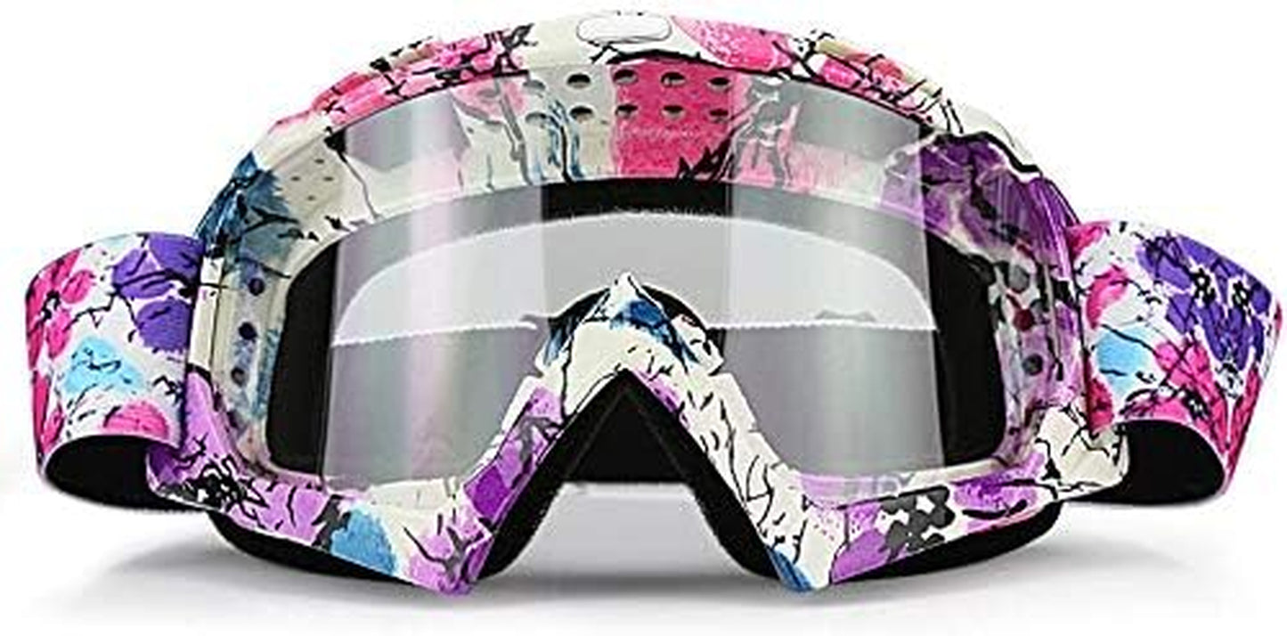 Motocross Motorcycle Goggles Bike off Road Racing Goggle Anti-Scratch Dustproof Bendable UV400