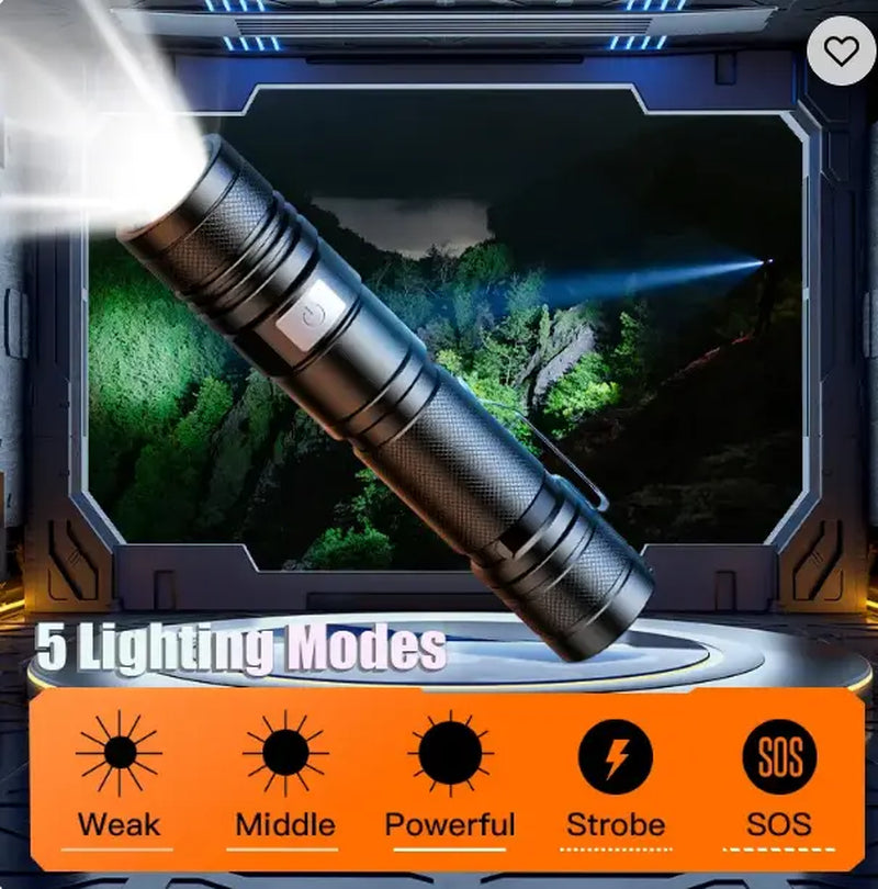 Sdlife Rechargeable 920 Lumens Super Bright Tactical Flashlight, High Powered LED Flashlights for Emergency, Outdoor, Home, Camping, Hiking,New Year Gift