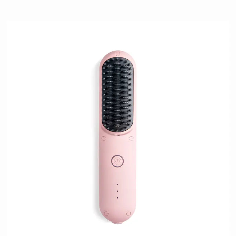 TYMO PORTA Cordless Hair Straightener Brush, Touch Ups On-The-Go Styling Hot Comb with Negative Ion, Lightweight & Mini Travel, USB Rechargeable