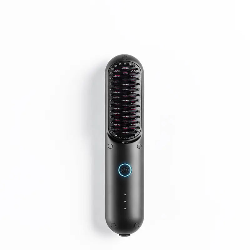 TYMO PORTA Cordless Hair Straightener Brush, Touch Ups On-The-Go Styling Hot Comb with Negative Ion, Lightweight & Mini Travel, USB Rechargeable