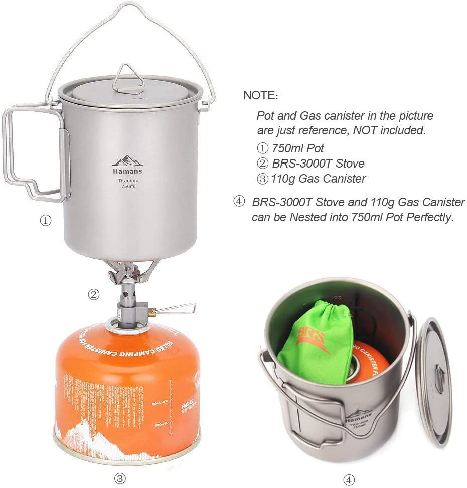 3000T Backpacking Stove Camping Stove Pocket Stove Portable Propane Stove Ultralight Mini Stove with 1 Extra Backup O-Ring