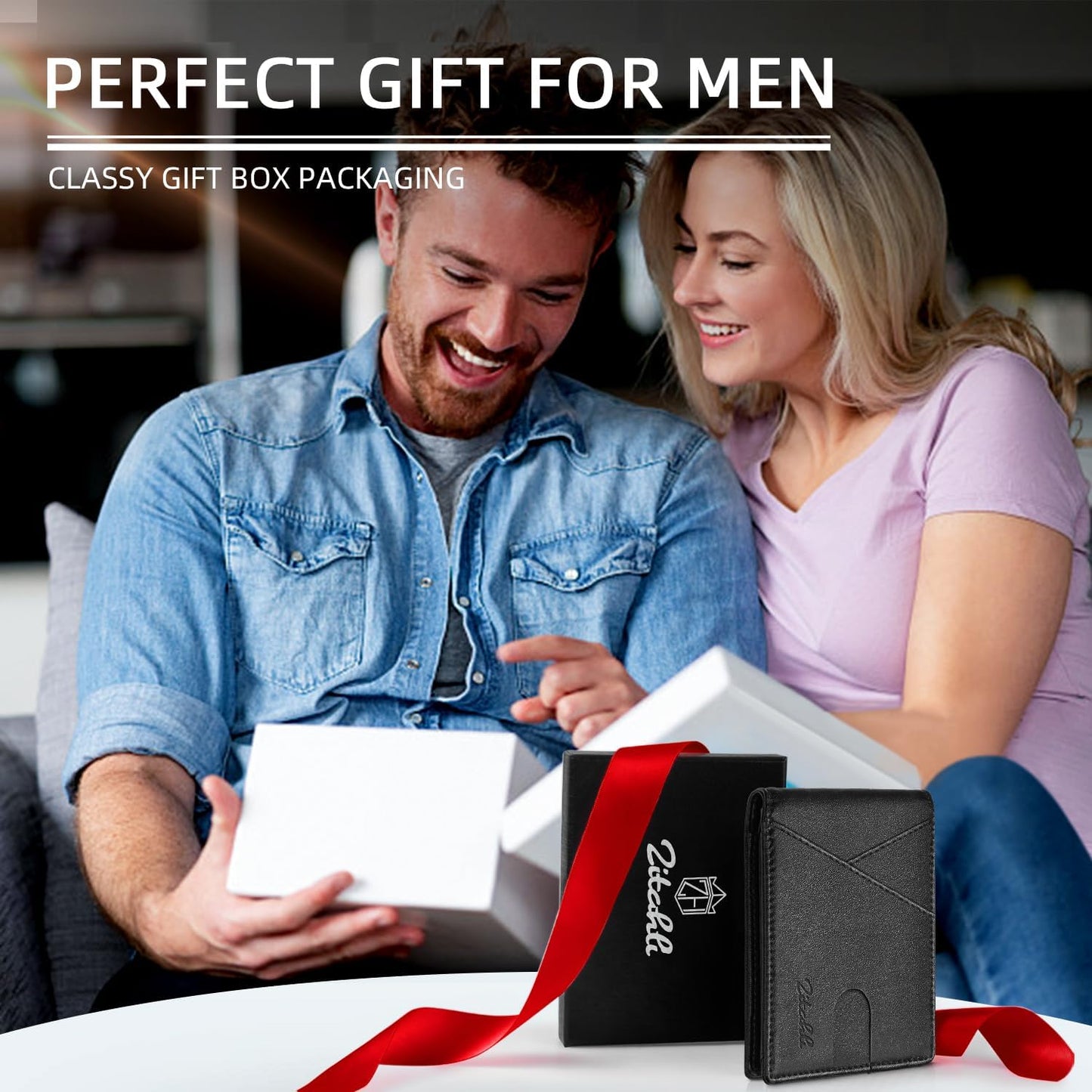 Wallet for Men,Mens Wallet,Slim Leather Bifold,Rfid Blocking 11 Slots Gift Boxβ¦