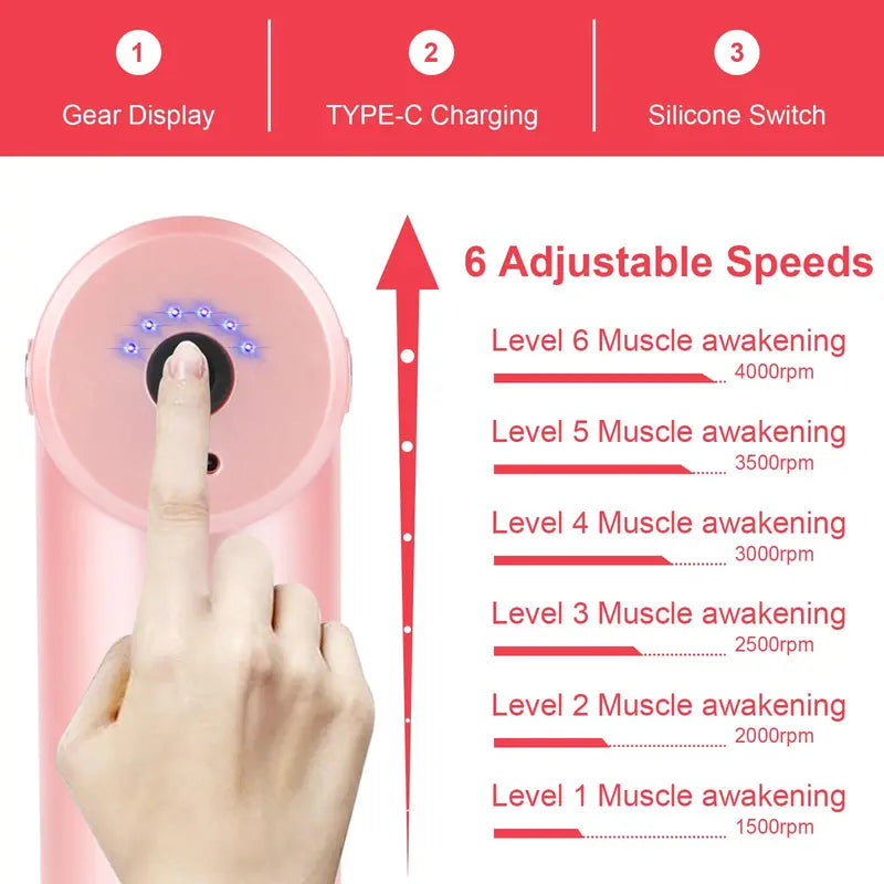 Portable Massage Gun, Multifunctional Fitness Portable Massager, Electric Massage Gun, Gift Box for Friend