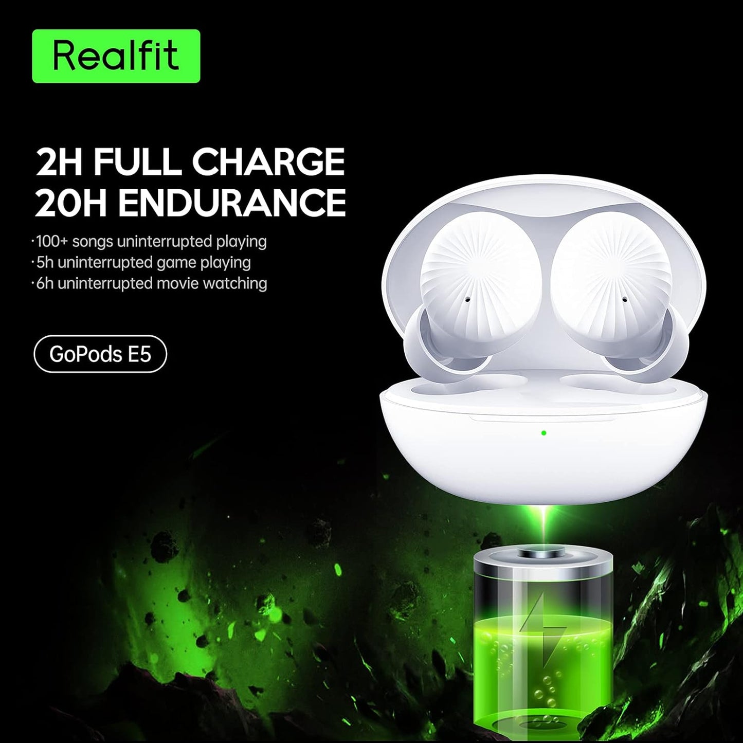 Wireless Earbuds Bluetooth 5.0,Bluetooth Earbuds IPX4 Waterproof ,Wireless Headphones 400Mah & 20H Playtime,119Ms Low Latency,4.1G Ultra Lightweight,Intelligent Touch Control for Android & Apple