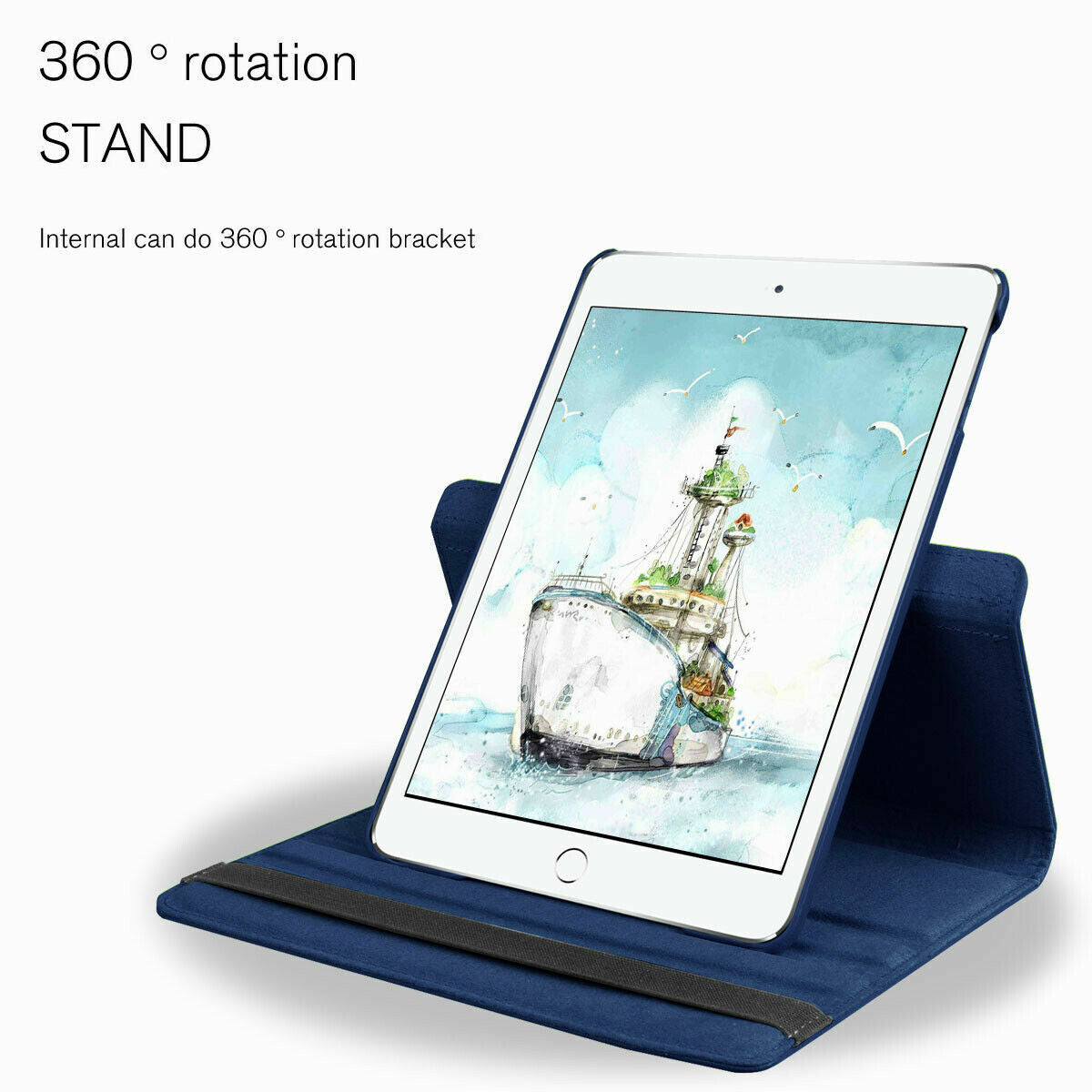 For Ipad 10Th 9Th 8Th 7Th 6/5Th Gen Leather Smart Flip Case Rotating Stand Cover