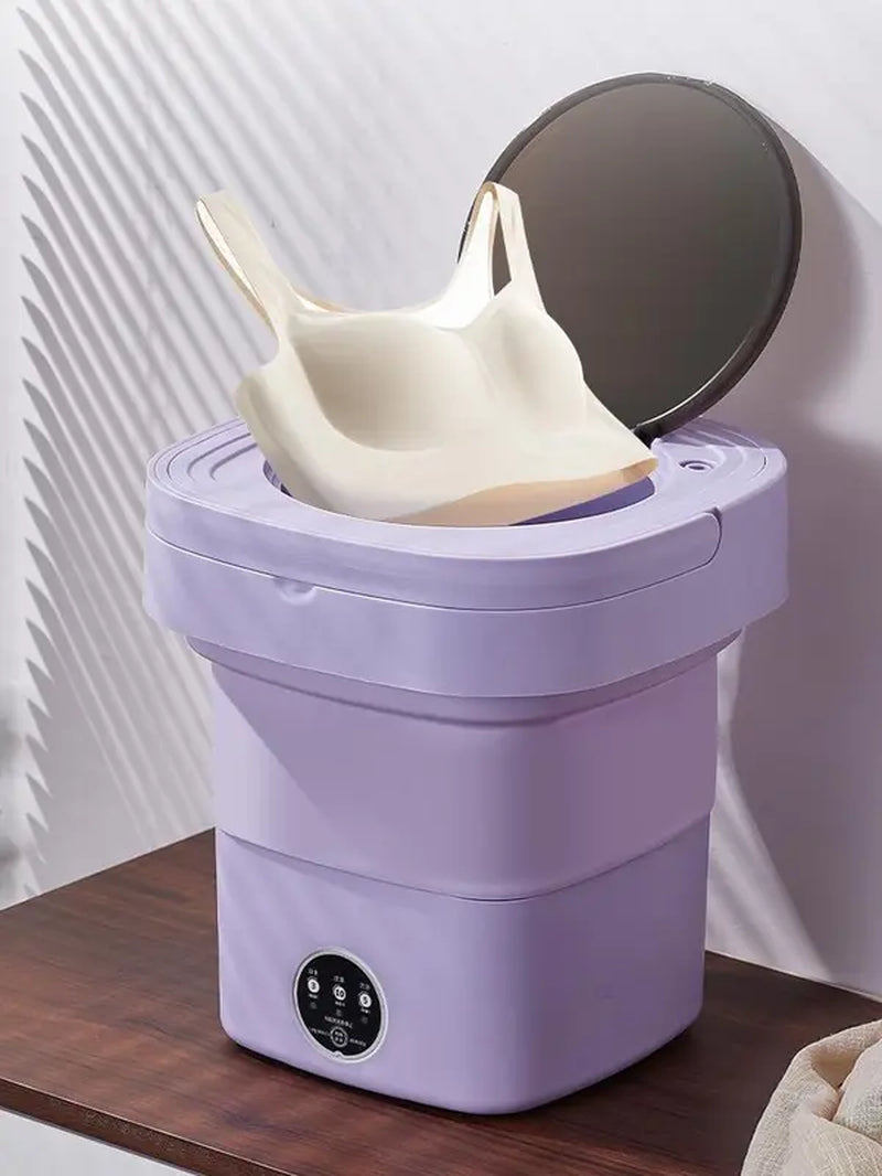 Portable Foldable Washing Machine, Mini Washing Machine, Underwear, Baby Clothes and Other Small Clothes for Deep Cleaning. Suitable for Apartments, Dormitories, Hotels.