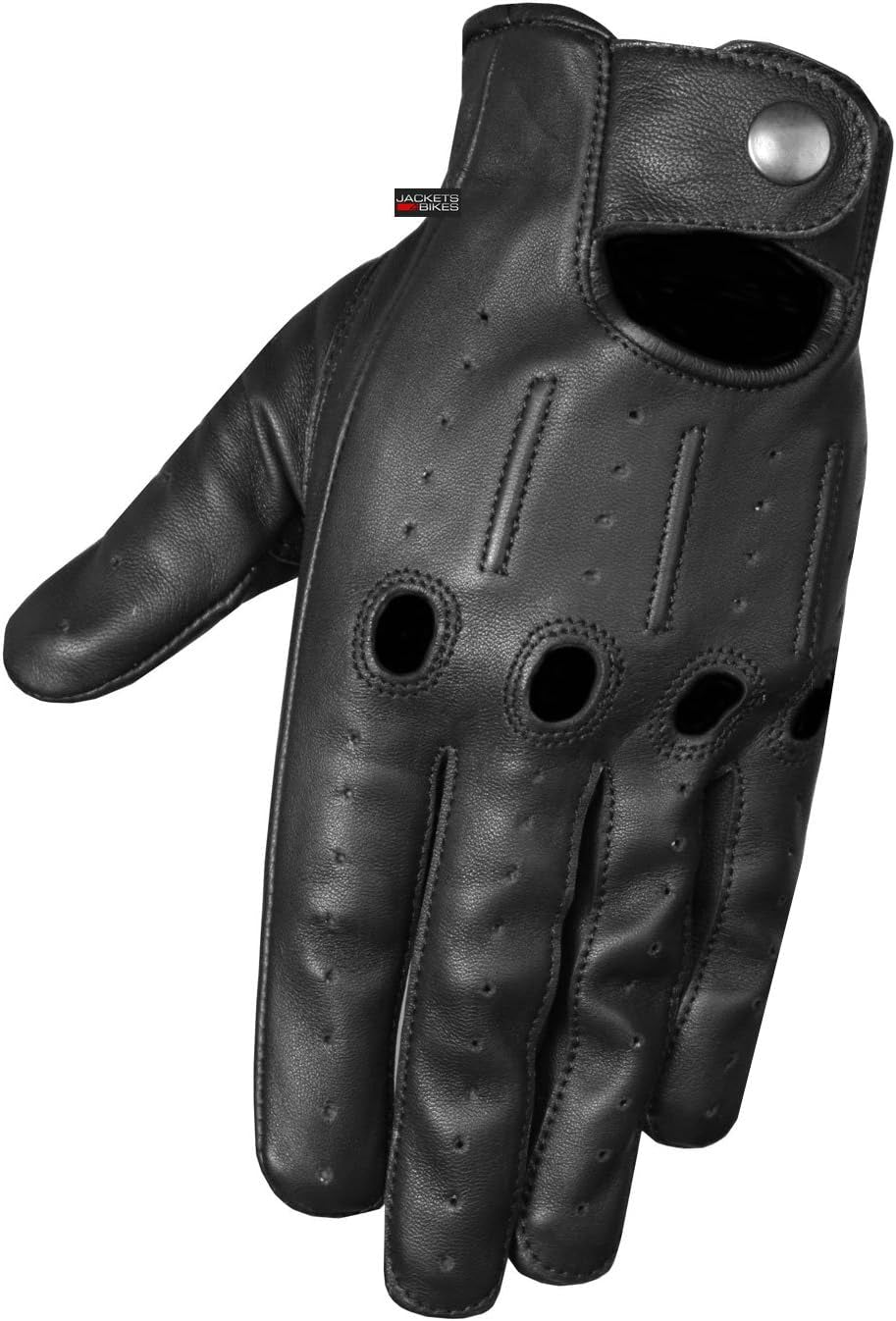 Mens Transporter Genuine Lambskin Aniline Leather Driving Gloves Ventilated