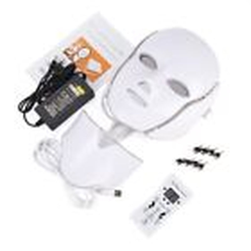 7 Colors LED Light Photon Face Neck Mask Rejuvenation Skin Wrinkles Therapy Mask