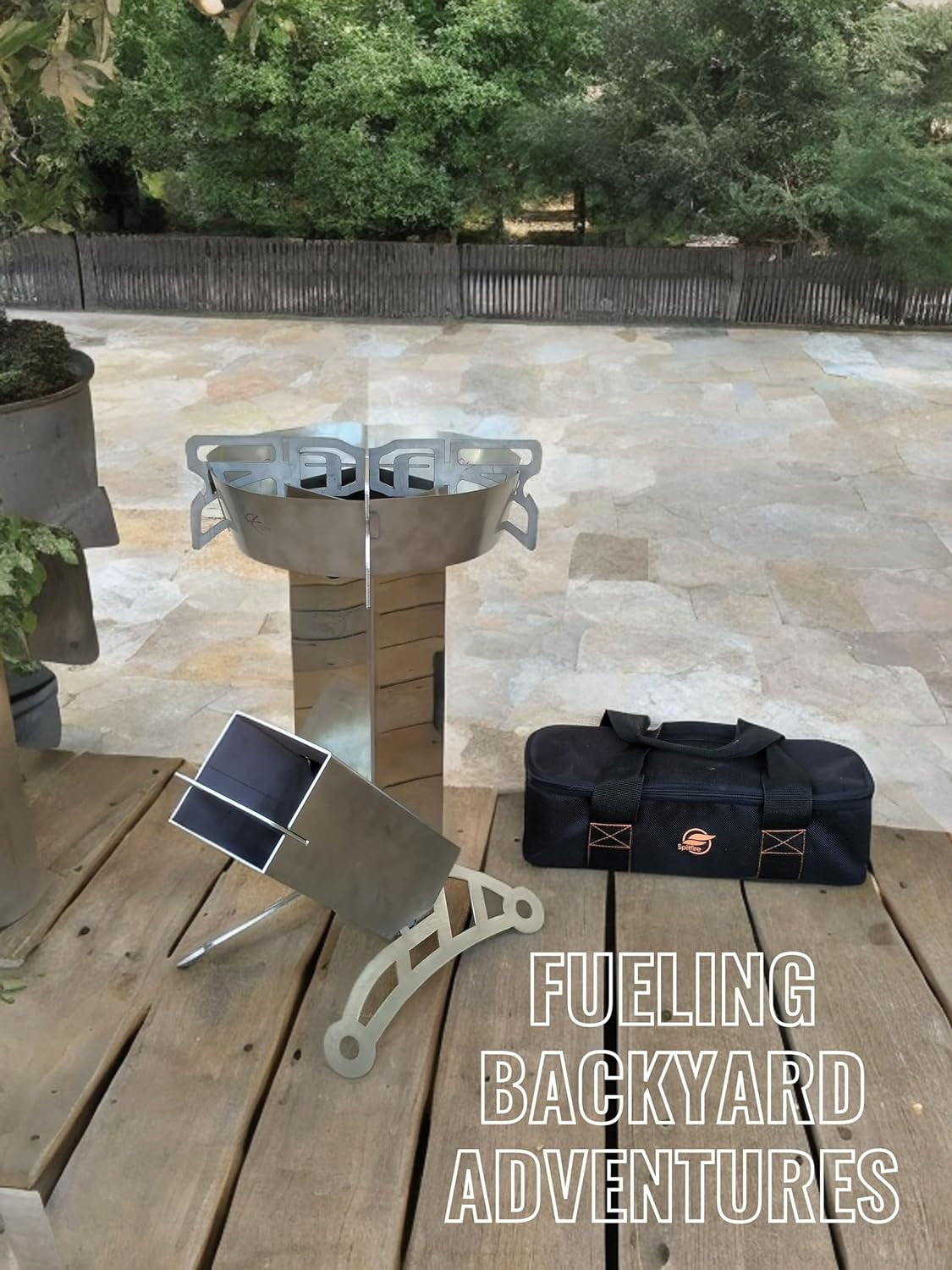 Rocket Stove Patrol, Camp Rocket Stove Wood Burning Portable Stove W/Travel Case, Collapsible Backpacking Wood Stove, Rocket Camp Stove, Outdoor Cooking Stove Estufa De Leña Para Cocinar