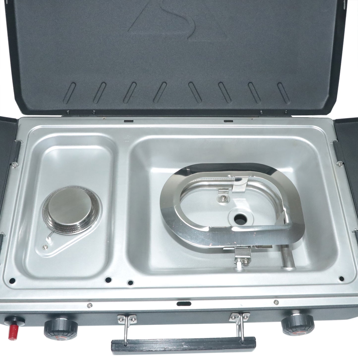 Propane 2-In-1 Portable 2 Burner Grill Camp Stove, Model GCT2220WB