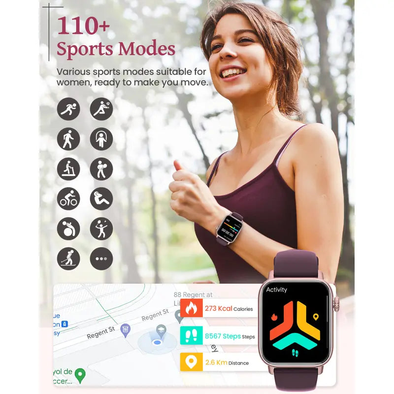 Special Gift: Smart Watch 1.85" HD, Health Monitor, Waterproof Ios/Android | Perfect Gift! Bluetooth Devices Wearable Wristwatch