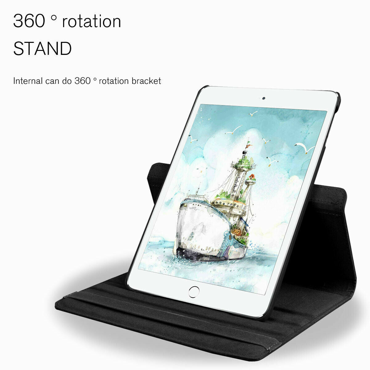 For Ipad 10Th 9Th 8Th 7Th 6/5Th Gen Leather Smart Flip Case Rotating Stand Cover