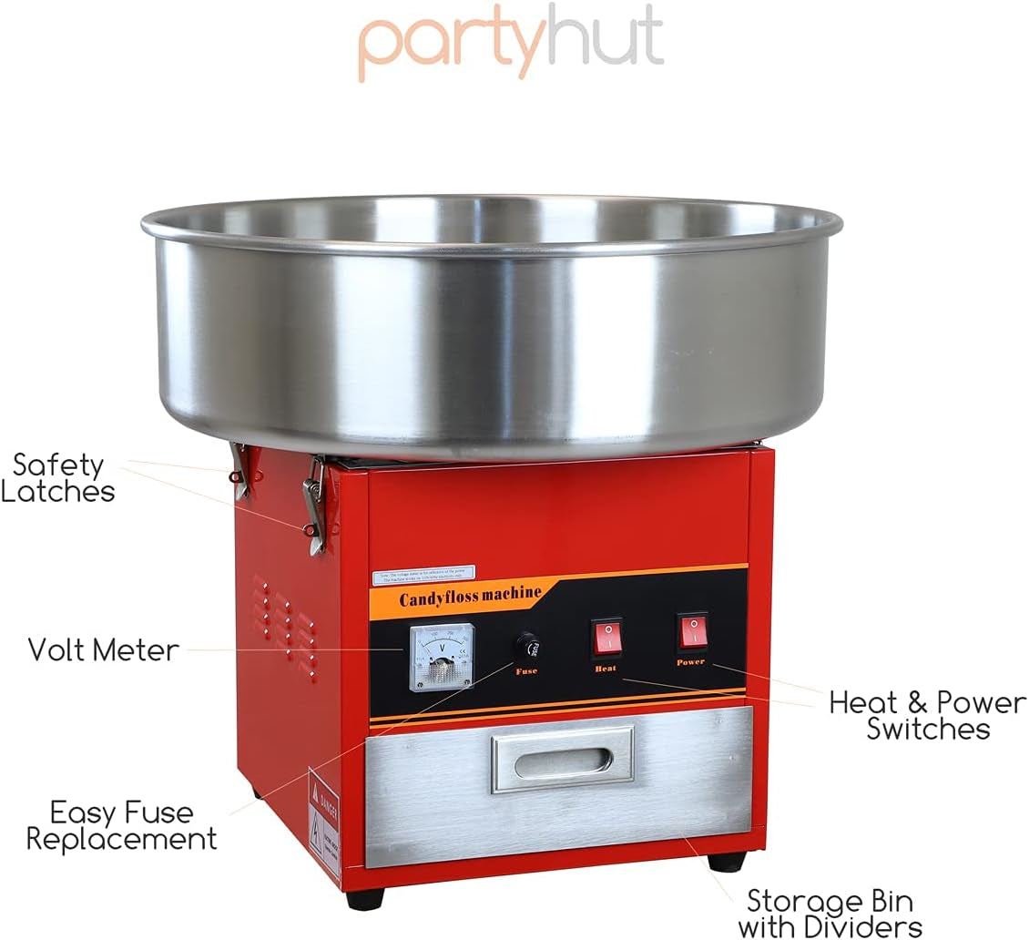 Large Commercial Cotton Candy Machine Party Candy Floss Maker Red