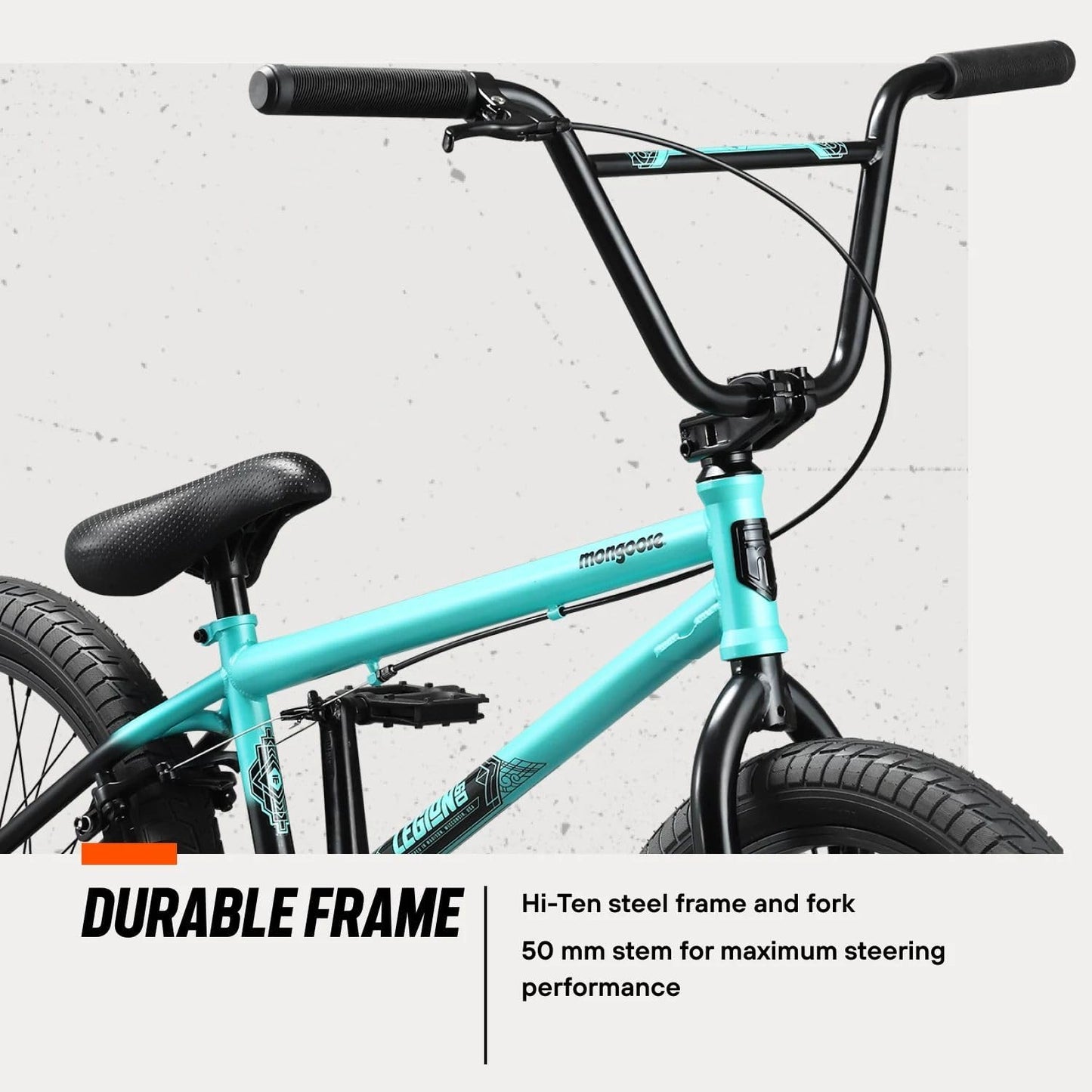 Legion Kids Freestyle BMX Bike, Intermediate Rider, Boys and Girls Bikes, 20-Inch Wheels, Hi-Ten Steel Frame, Micro Drive 25X9T BMX Gearing