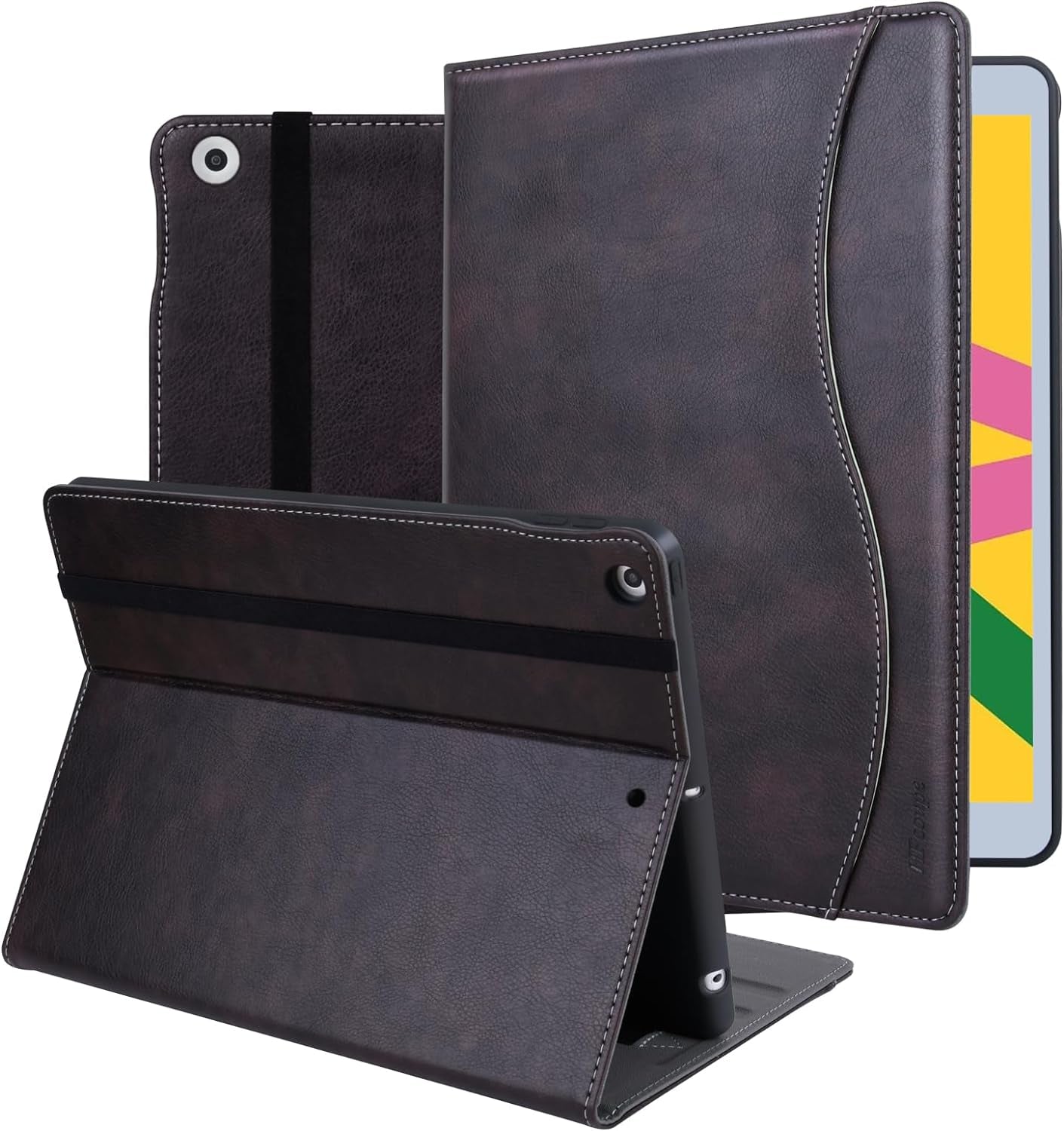 "Stylish & Functional: Leather Folio Case for iPad 9th/8th/7th Gen! π±β¨ Multiple Viewing Angles, Pencil Holder & Auto Sleep/Wake Feature! ποΈπ‘οΈ #iPadCase #TechStyle"
