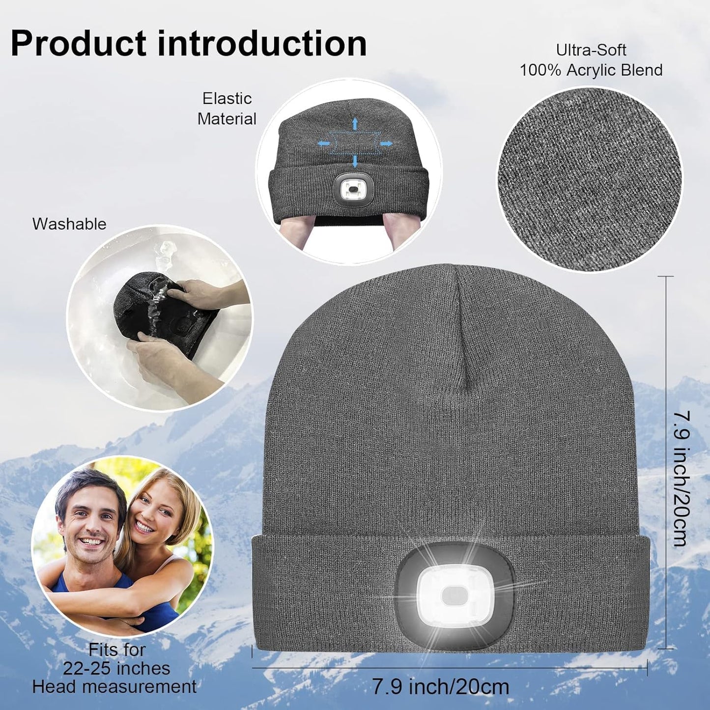 "Stay warm and shine bright this winter! π Check out our LED Lighted Beanie - the perfect unisex knitted hat with a rechargeable headlamp! π Great tech gift for dads, men, and outdoor lovers! π§’π‘ #WinterEssentials #TechGifts"