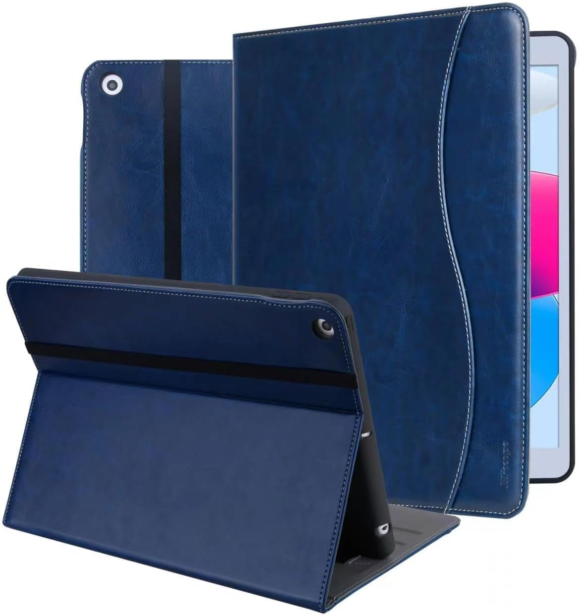 "Stylish & Functional: Leather Folio Case for iPad 9th/8th/7th Gen! π±β¨ Multiple Viewing Angles, Pencil Holder & Auto Sleep/Wake Feature! ποΈπ‘οΈ #iPadCase #TechStyle"