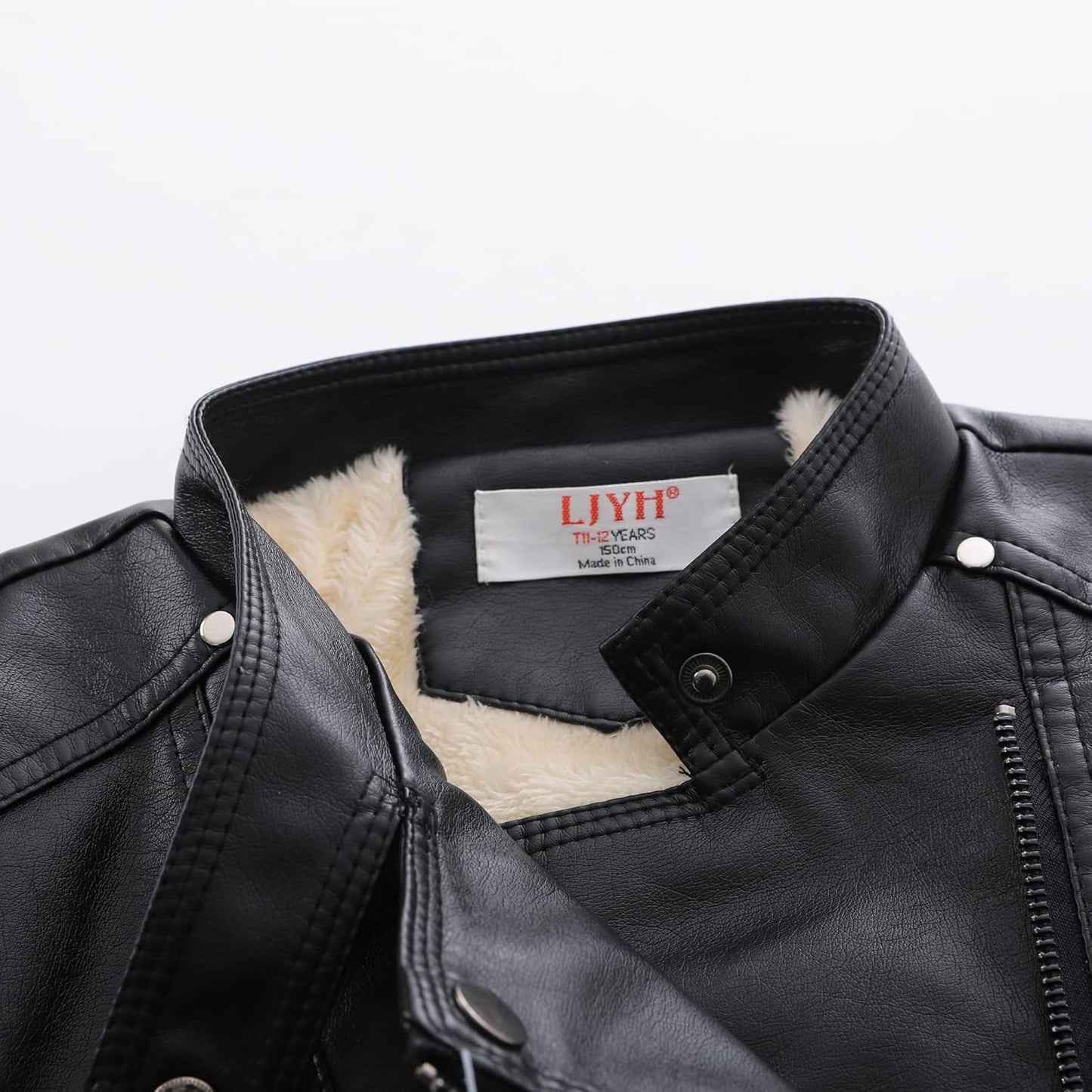 Boys Spring Faux Leather Moto Jackets Kids Zipper Fall Coats Outerwear