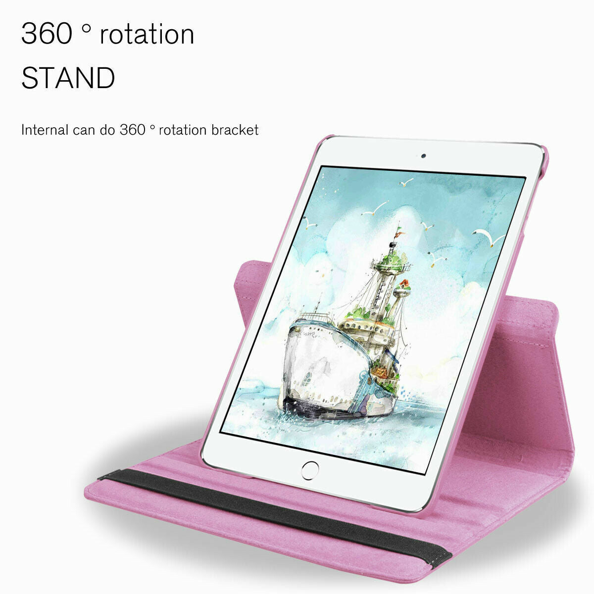 For Ipad 10Th 9Th 8Th 7Th 6/5Th Gen Leather Smart Flip Case Rotating Stand Cover