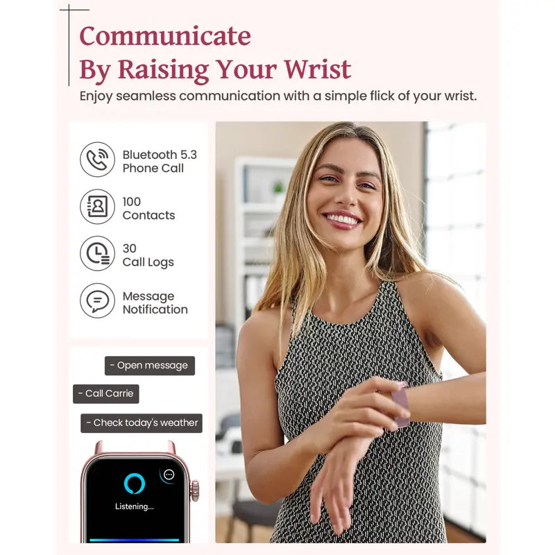 Special Gift: Smart Watch 1.85" HD, Health Monitor, Waterproof Ios/Android | Perfect Gift! Bluetooth Devices Wearable Wristwatch