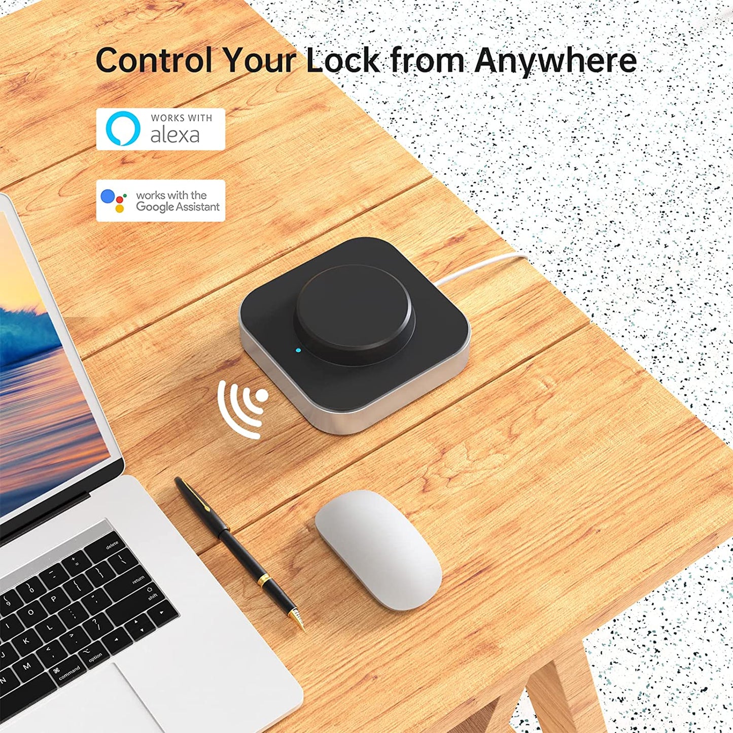 Smart Door Lock, Wifi Smart Locks Keyless Entry Door Lock Digital Electronic Keypad Deadbolt Bluetooth Touchscreen Auto Lock with Gateway Hub Work with Alexa for Home Security