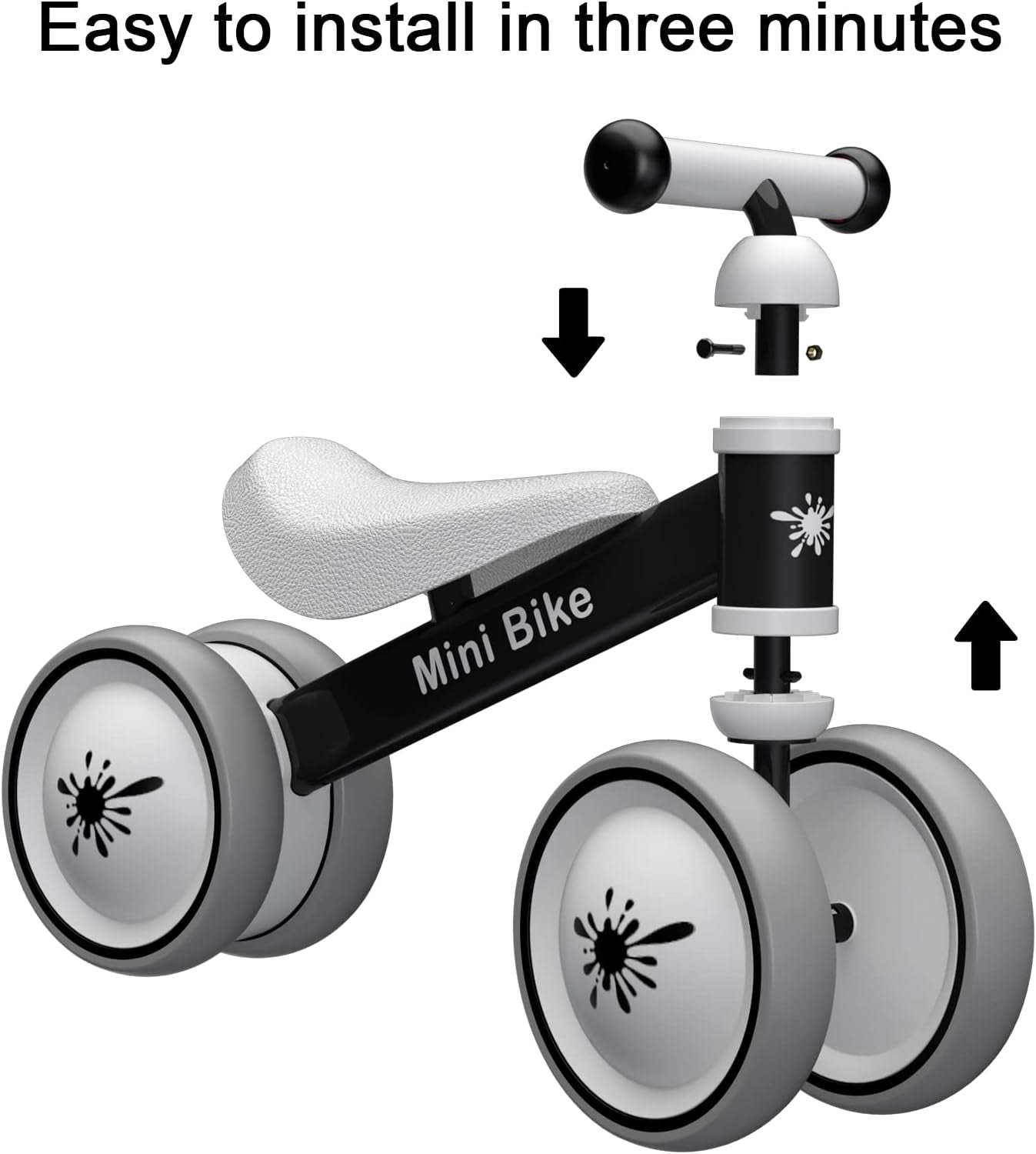 Baby Balance Bikes for 1 Year Old Boy Girl, Best First Birthday Gifts for Toddler from Standing to Running, Riding Toys for 1+ Years Old, No Pedal Infant 4 Wheels Baby Bicycle