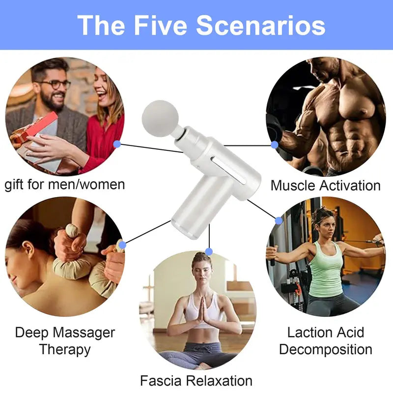 Portable Massage Gun, Multifunctional Fitness Portable Massager, Electric Massage Gun, Gift Box for Friend