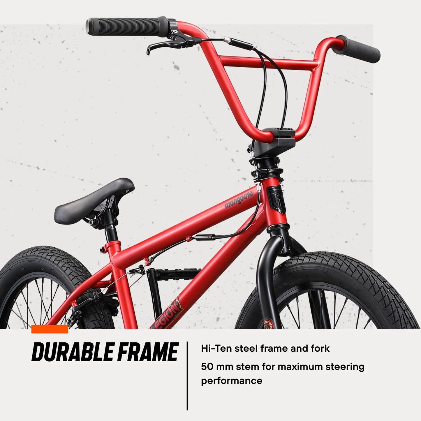 Legion Kids Freestyle BMX Bike, Intermediate Rider, Boys and Girls Bikes, 20-Inch Wheels, Hi-Ten Steel Frame, Micro Drive 25X9T BMX Gearing