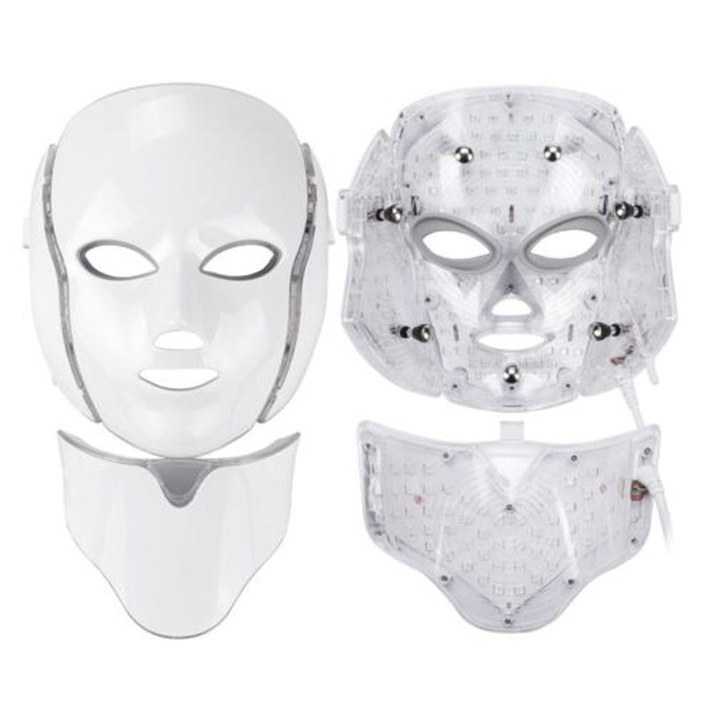 7 Colors LED Light Photon Face Neck Mask Rejuvenation Skin Wrinkles Therapy Mask