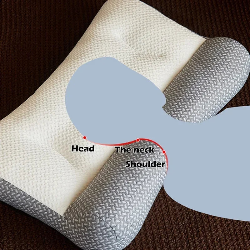 "Ultimate Comfort: Super Ergonomic Orthopedic Cervical Contour Pillow for All Sleep Positions - Relieve Neck and Shoulder Pain!"