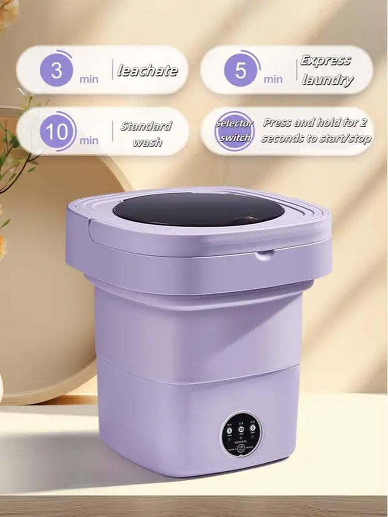 Portable Foldable Washing Machine, Mini Washing Machine, Underwear, Baby Clothes and Other Small Clothes for Deep Cleaning. Suitable for Apartments, Dormitories, Hotels.