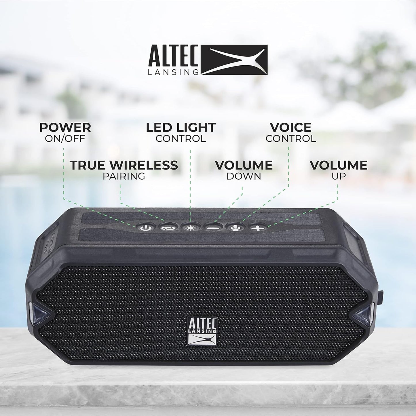 - Hydrajolt Wireless Bluetooth Speaker, Waterproof Portable Speakers with Built in Phone Charger and Lights, Everything Proof Outdoor, Shockproof, Snowproof, 16 Hours Playtime