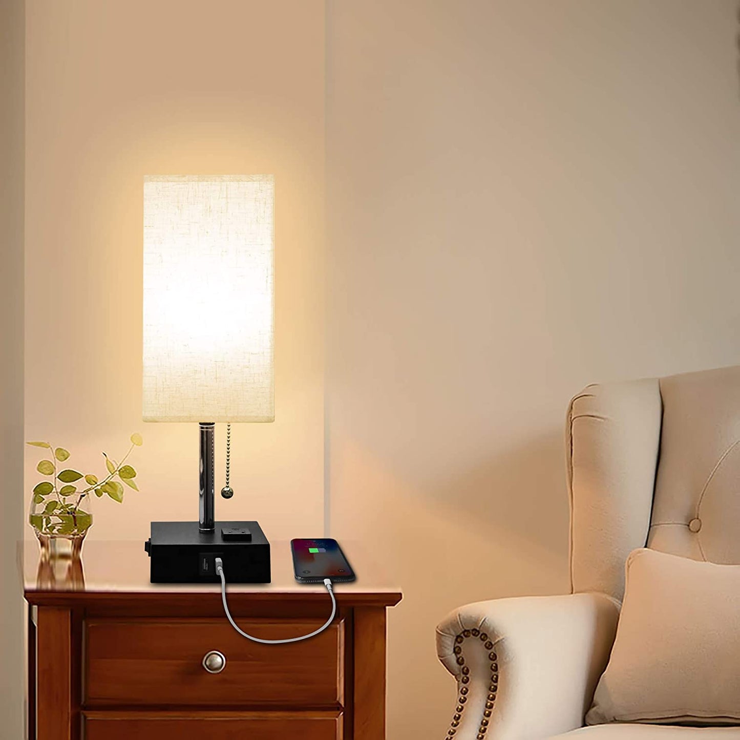 "β¨ Illuminate Your Nights! π Check out our sleek USB Bedside Table Lamp with a chic fabric shade and handy charging port. Perfect for modern bedrooms! ποΈπ‘ #HomeDecor #NightstandGoals"
