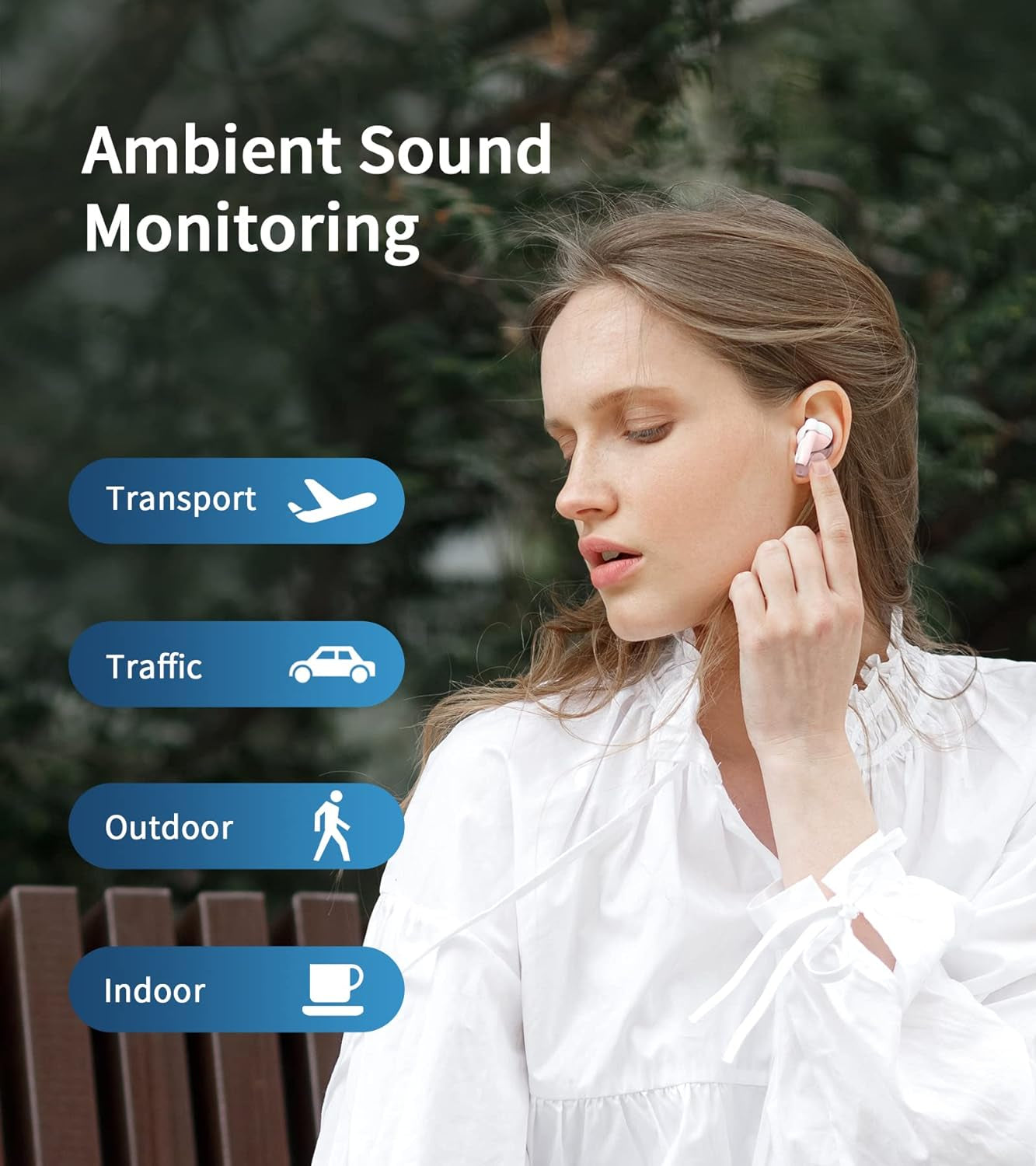 330NB True Wireless Earbuds, Hybrid Active Noise Cancelling Earphones, SBC Audio Waterproof Bluetooth Headphones, App Control In-Ear Ear Buds, USB C Fast Charge Headsets Pink