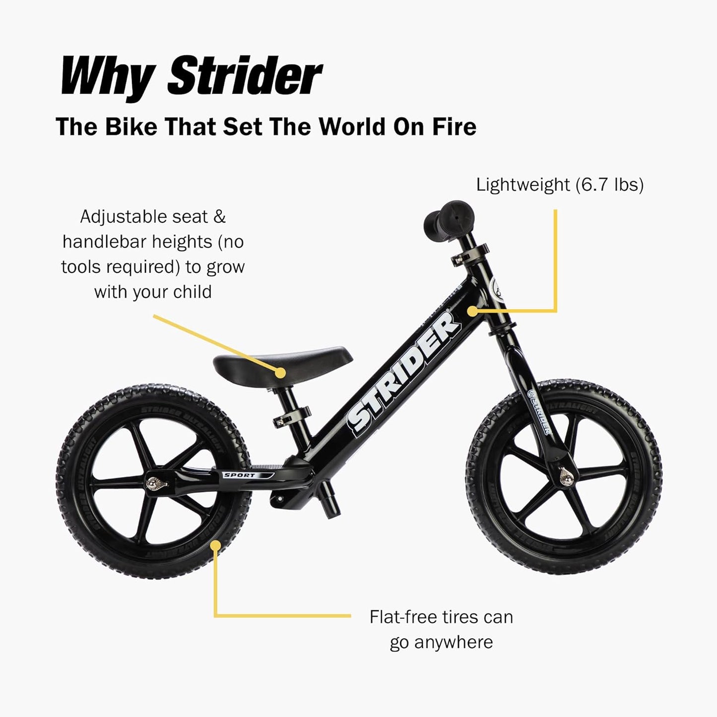 π΄ββοΈ Get your little ones rolling with our 12" No-Pedal Balance Bike! Perfect for kids aged 1-4, it features a comfy padded seat, safety pad, and flat-free tires! Easy assembly and adjustments = more fun, less hassle! π #KidsBike #BalanceBike #SafetyFirst