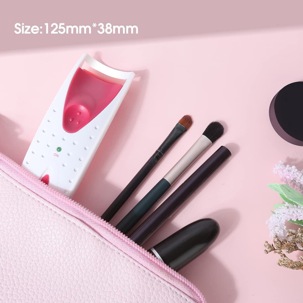Professional Heated Eyelash Curler with Silicone Refill Pad Curling Tool for Women Long Lasting Eyelashes TB-2003B