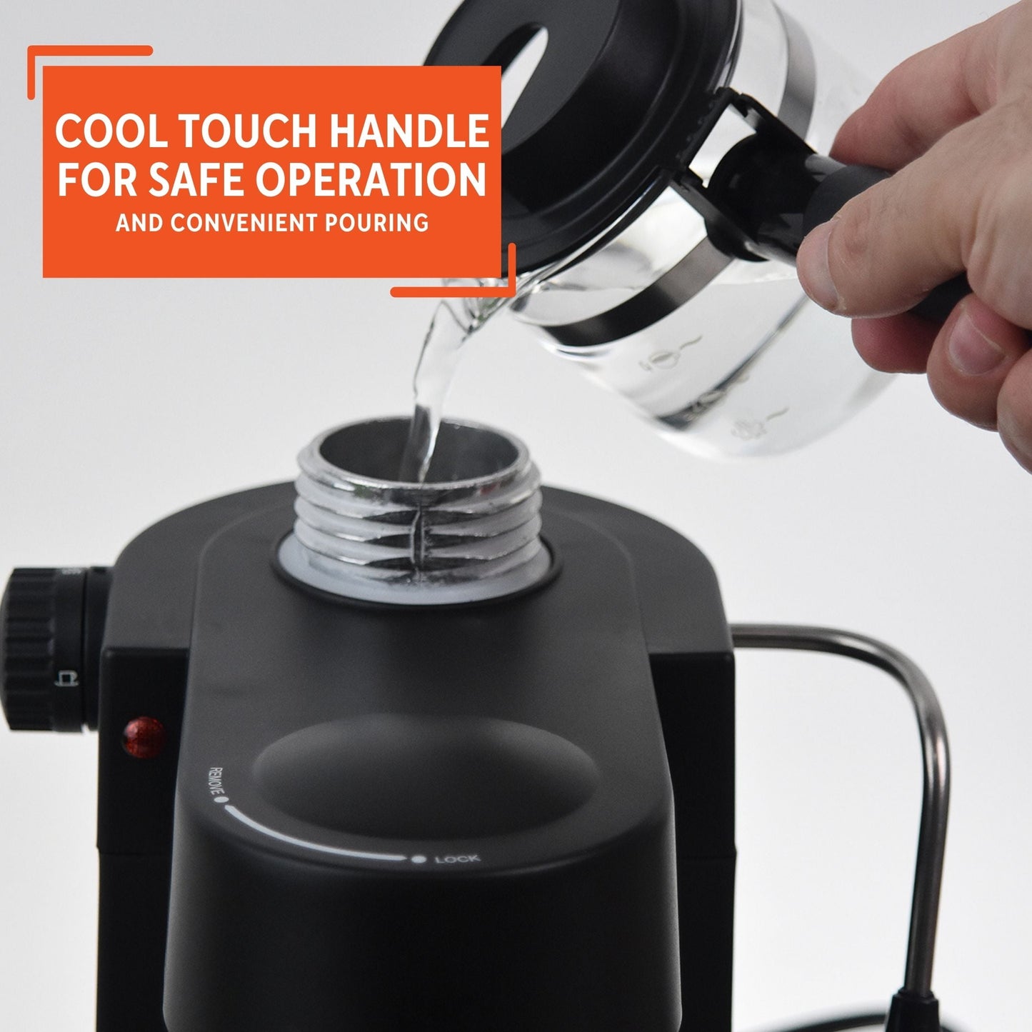 4 Cup Capacity Electric Espresso/Cappuccino Maker 800 Watts - Black, New