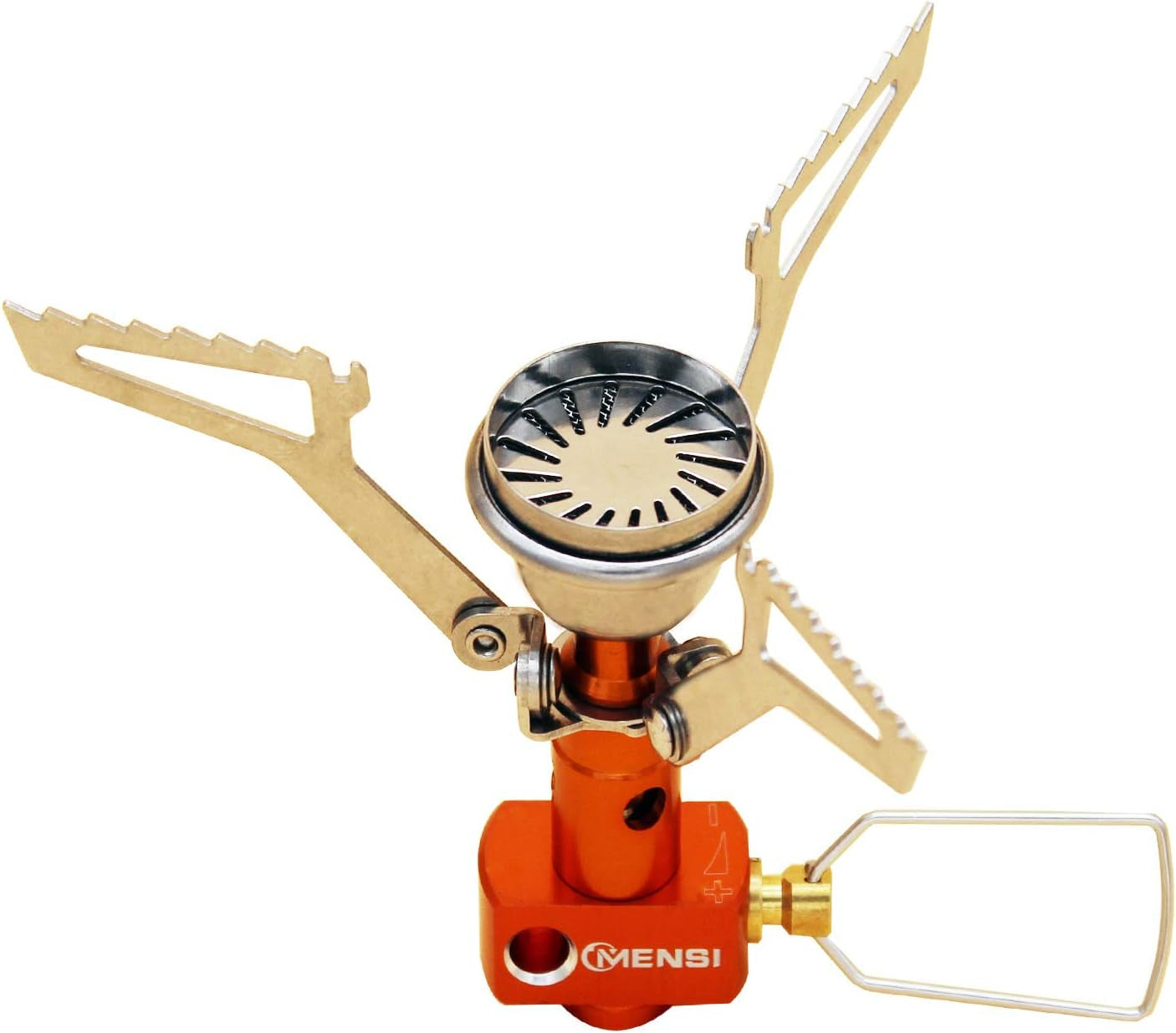 New Outdoor Backpack Gas Portable Camping Pocket Stove with 1LB Propane Bottle Tank Adapter (Orange)