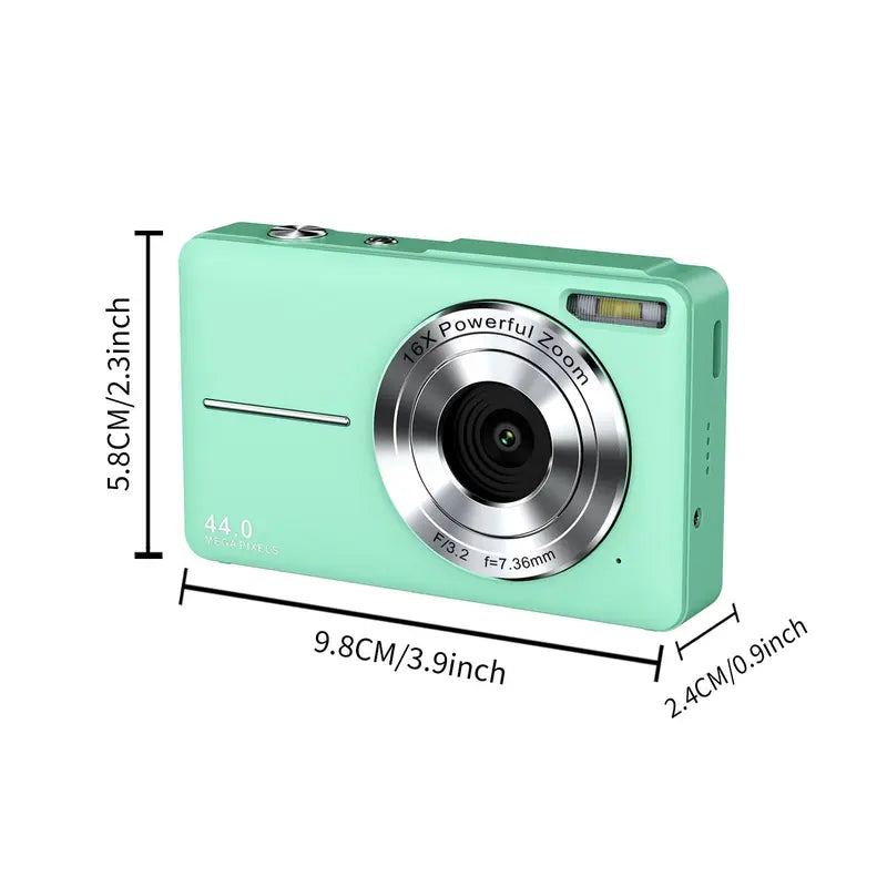 44MP Photo & 16X Digital Zoom Digital Camera for Summer, 1080P Digital USB Charging Cameras with 32GB Memory Card, Suitable for Camera Novices, Digital Camera for Photos, Easy Operation & Portable Camera, Back to School Gifts