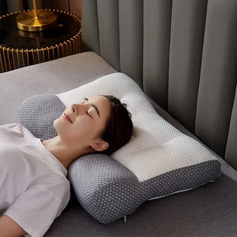 "Ultimate Comfort: Super Ergonomic Orthopedic Cervical Contour Pillow for All Sleep Positions - Relieve Neck and Shoulder Pain!"