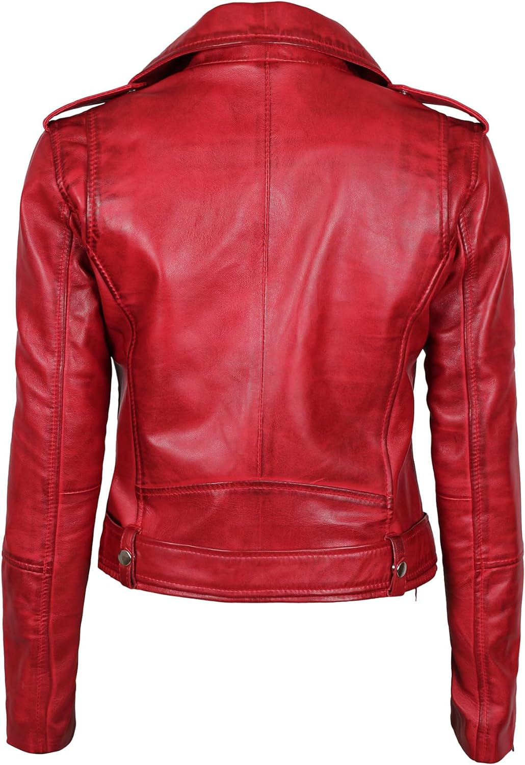 Asymmetrical Style Leather Jacket Women - Classic Pure Leather Womens Motorcycle Jacket