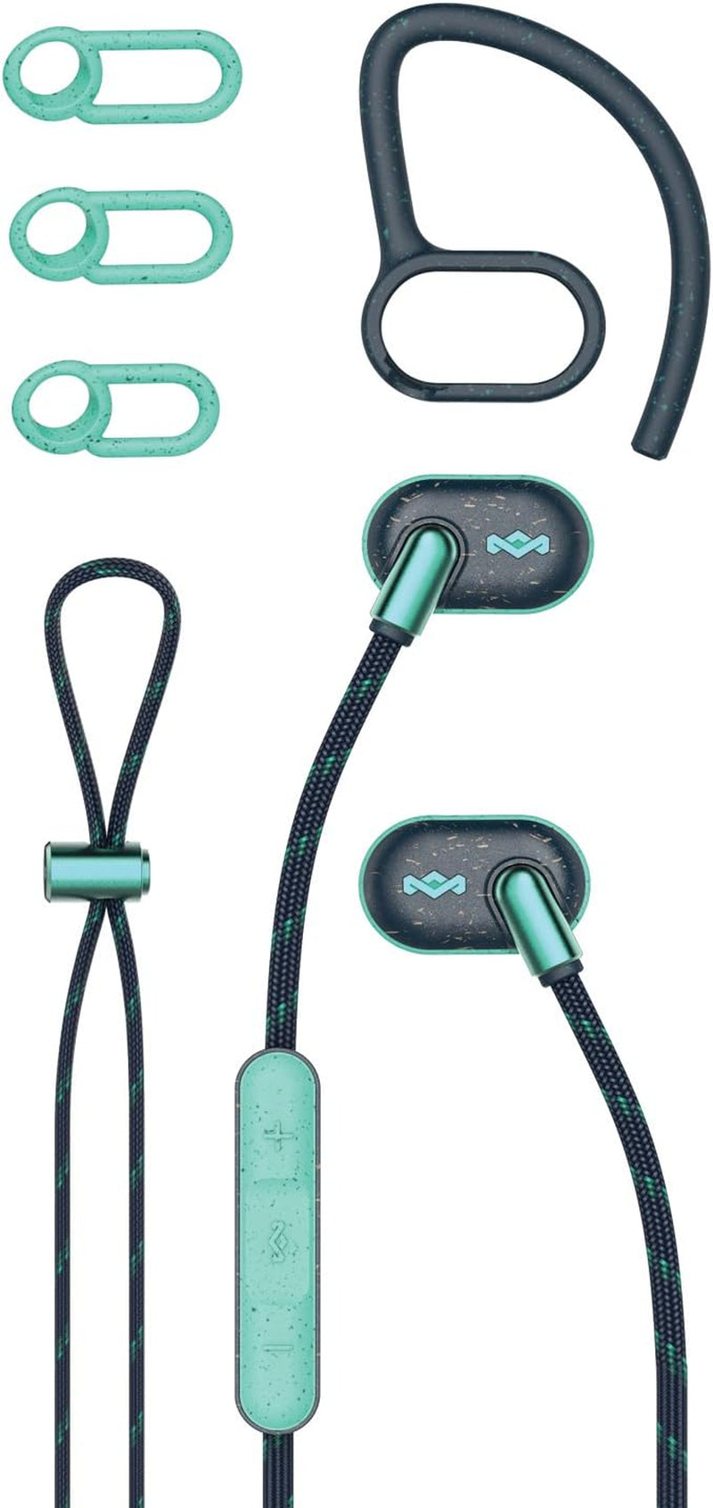 Uprise: Wireless Earphones with Microphone, Bluetooth Connectivity, 8 Hours of Playtime, and Sustainable Materials (Teal)