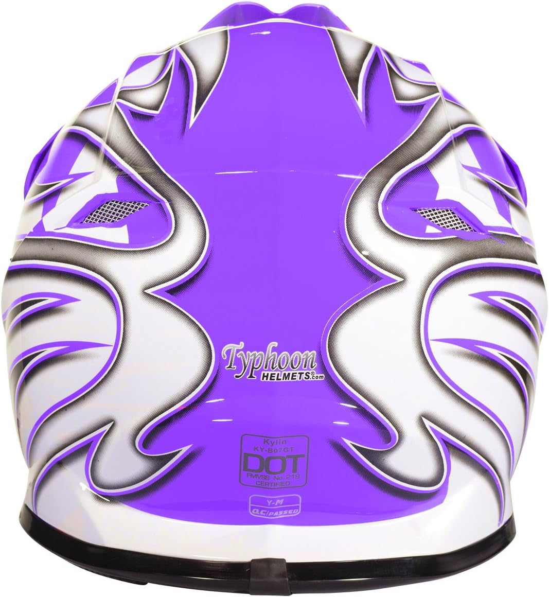 Kids Youth Offroad Gear Combo Helmet & Goggles DOT Motocross ATV Dirt Bike MX Motorcycle